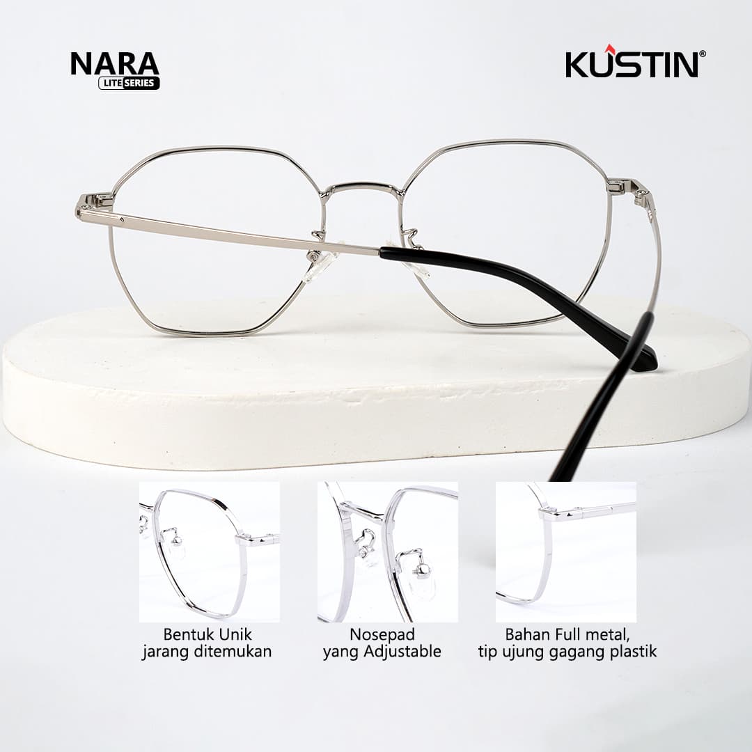 Kustin – NARA | Frame Kacamata Unisex Elegan Stylish Ringan