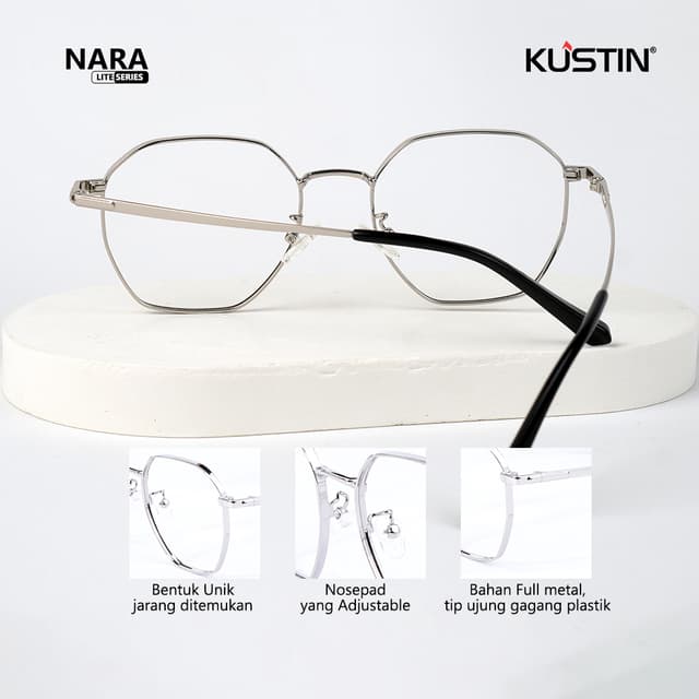 Kustin – NARA | Frame Kacamata Unisex Elegan Stylish Ringan