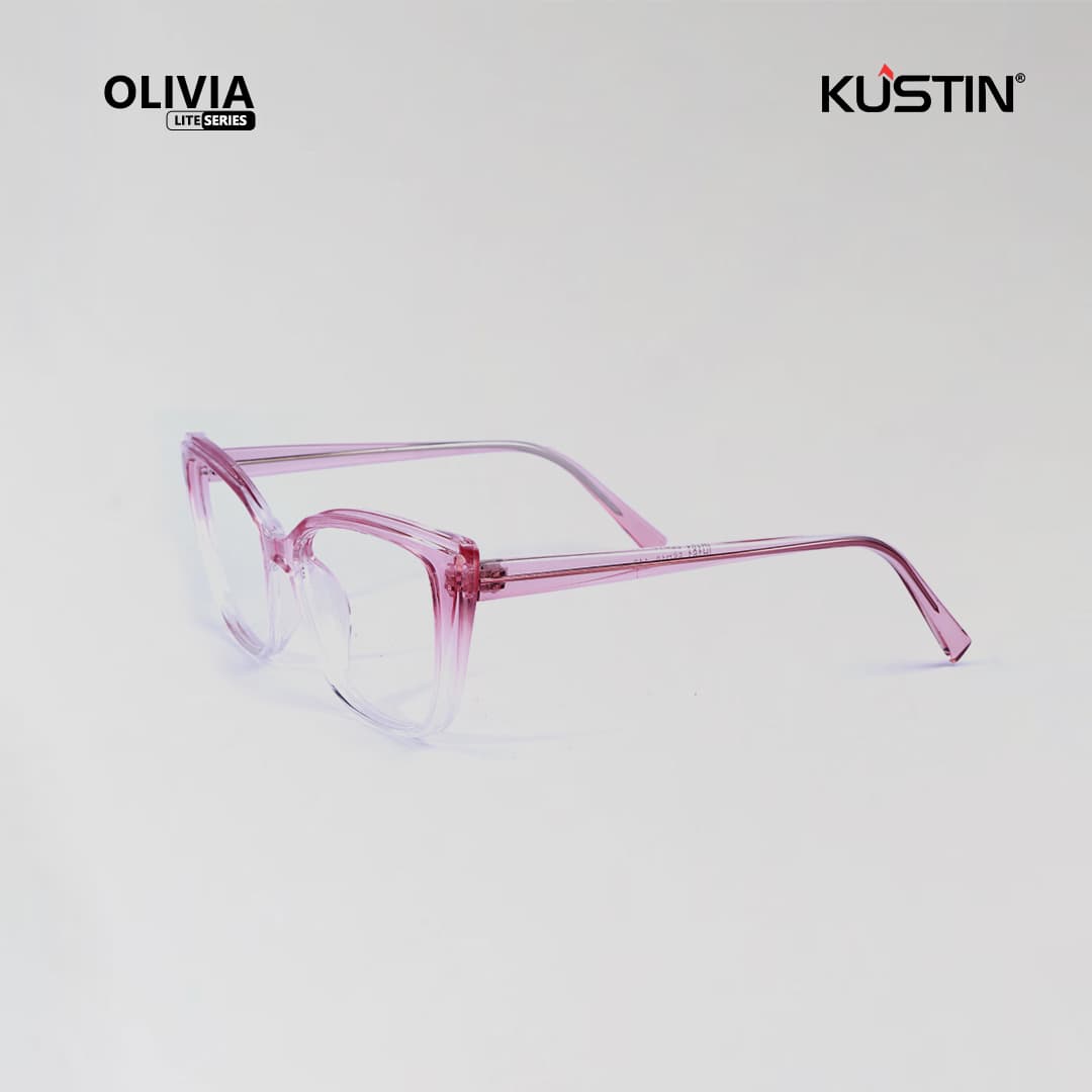 Kustin - OLIVIA | Frame Kacamata Anti Radiasi Cat Eye Acetate - PINK