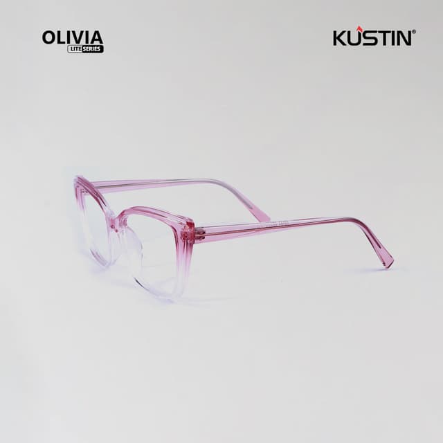 Kustin - OLIVIA | Frame Kacamata Anti Radiasi Cat Eye Acetate - PINK