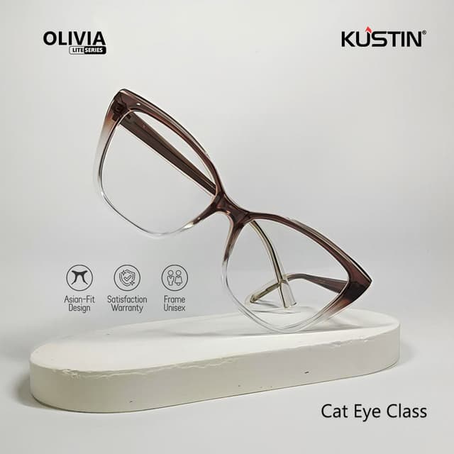 Kustin - OLIVIA | Frame Kacamata Anti Radiasi Cat Eye Acetate
