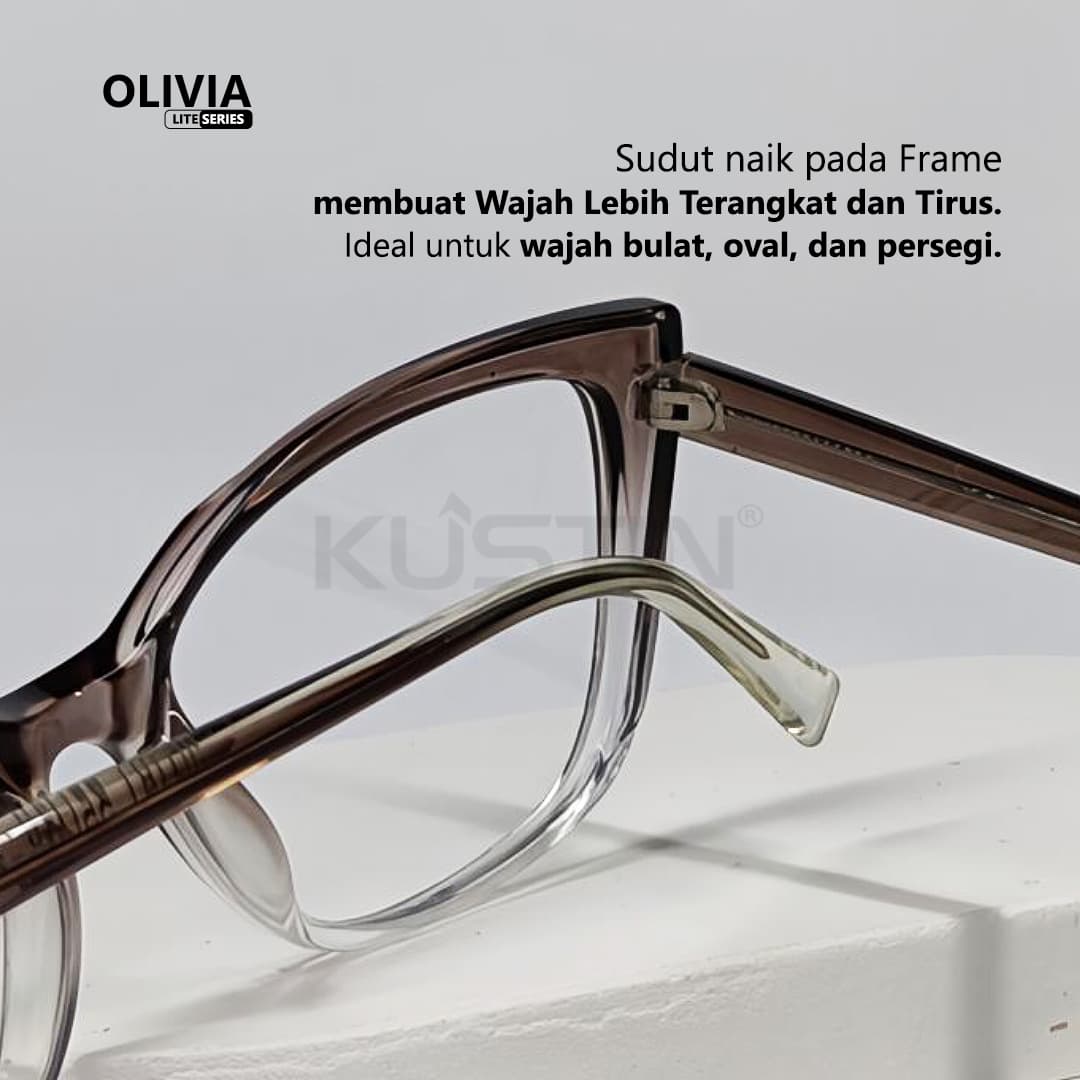 Kustin - OLIVIA | Frame Kacamata Anti Radiasi Cat Eye Acetate