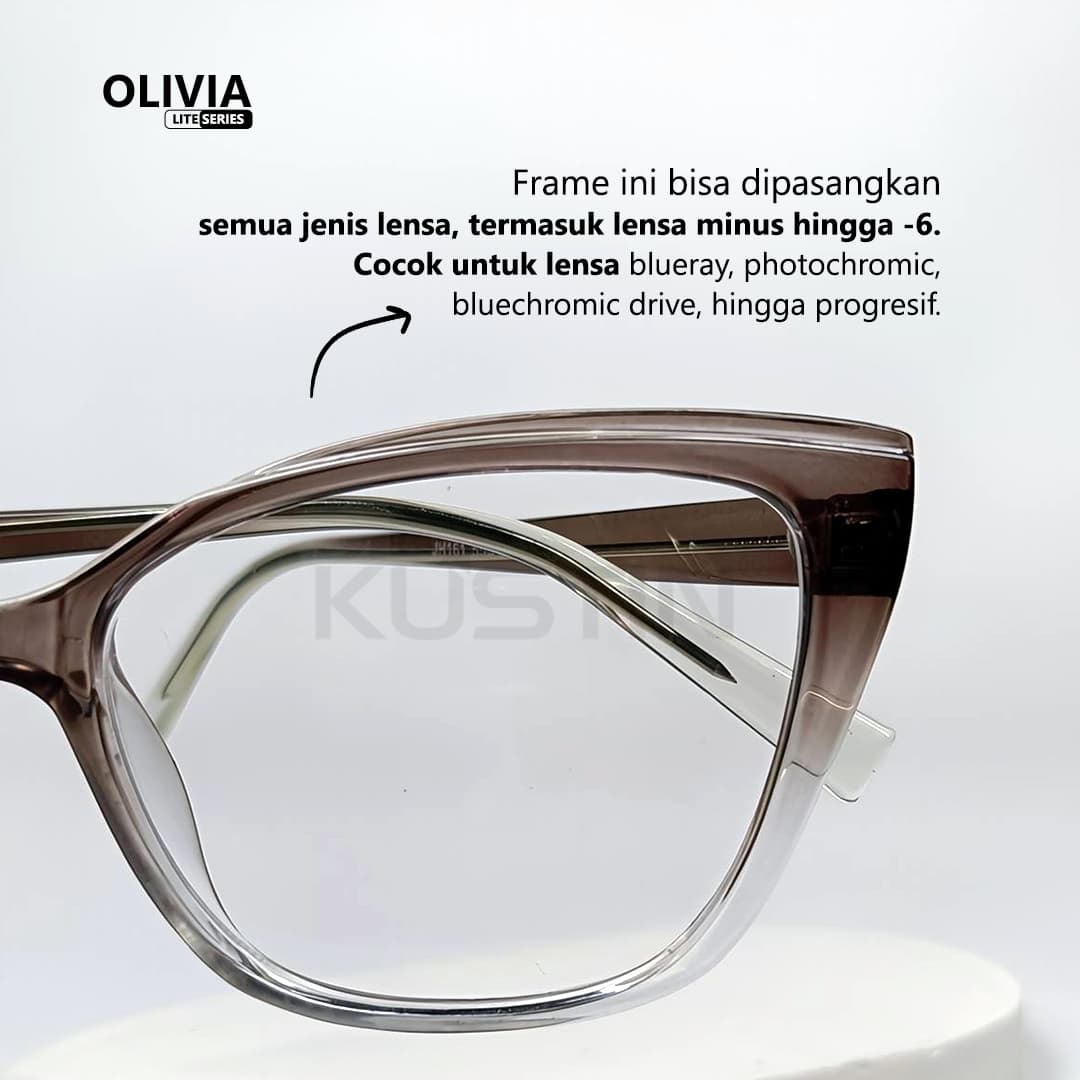 Kustin - OLIVIA | Frame Kacamata Anti Radiasi Cat Eye Acetate