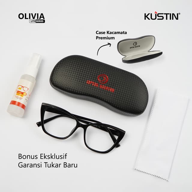 Kustin - OLIVIA | Frame Kacamata Anti Radiasi Cat Eye Acetate