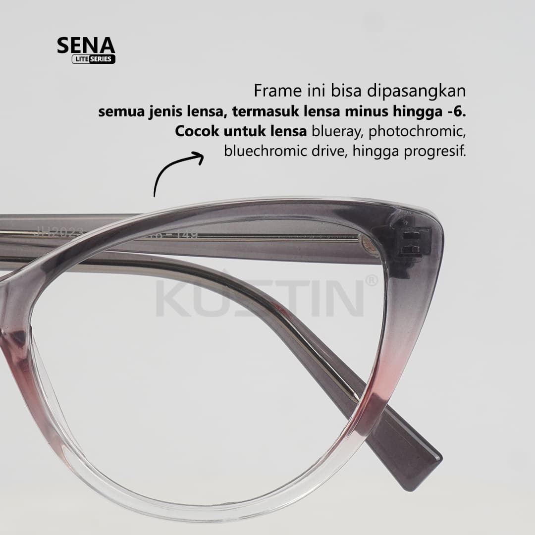 Kustin – SENA | Frame Kacamata Cat Eye Korean Style Elegan