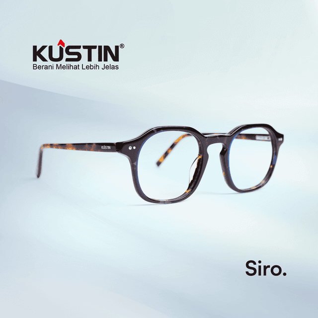 Kustin – SIRO | Frame Kacamata Square Unisex Stylish Elegan | Bisa Lensa Minus Plus Silinder